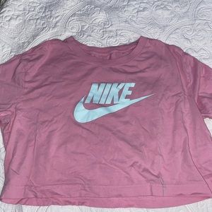 Pink Nike crop top